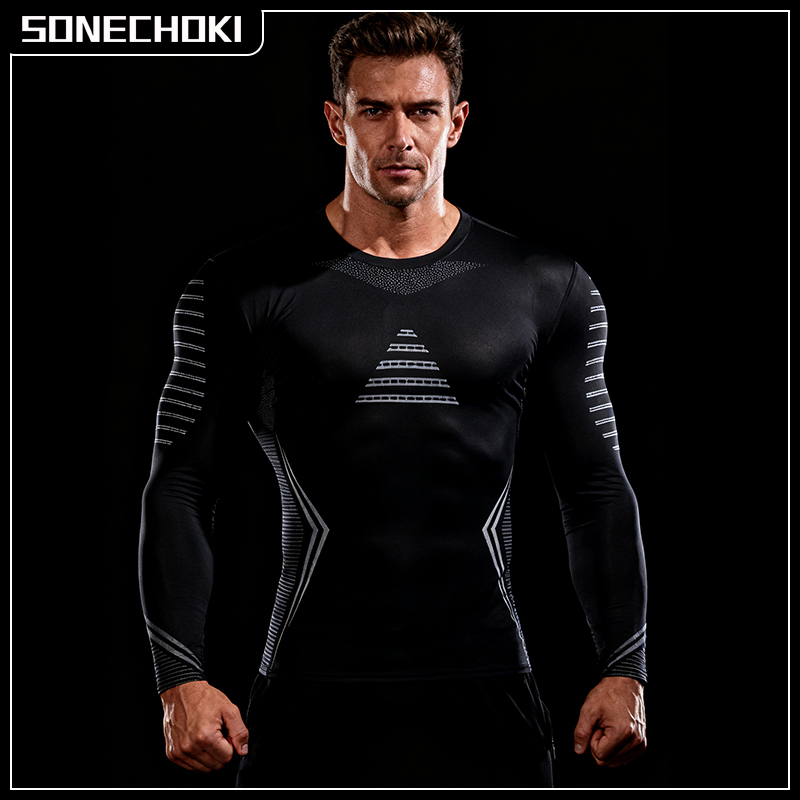 Running Gear Winter - Kaos Lari Kompresi Pria Pakaian Olahraga