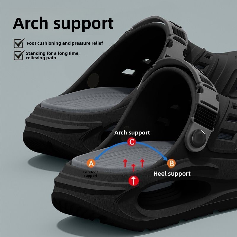 Insole Arch Support - Sandal Rumah Anti-Slip dengan Penyangga Lengkung,