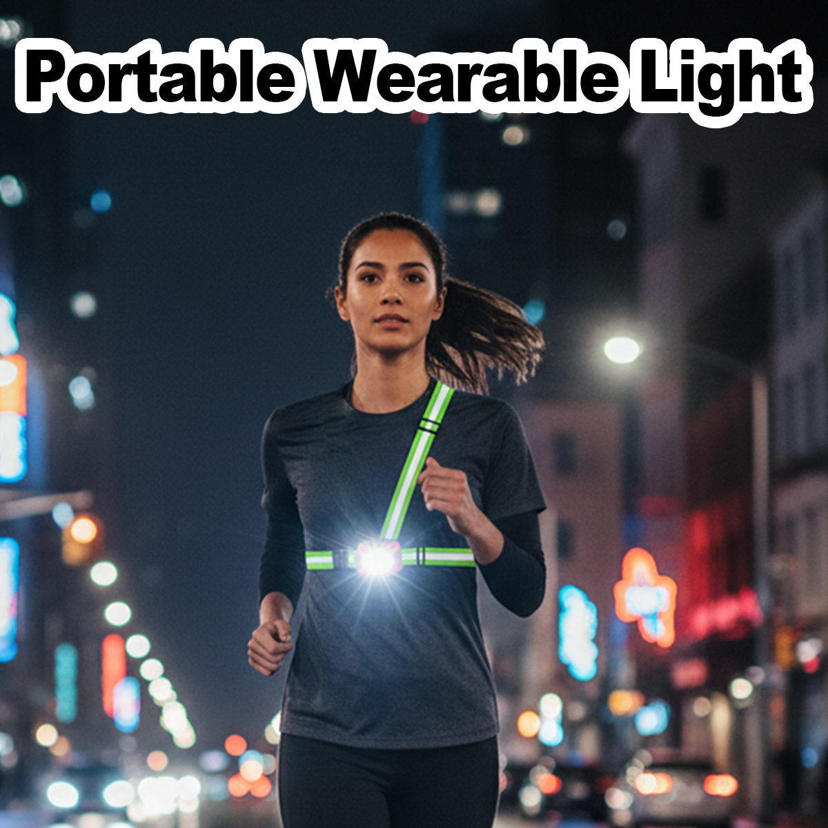 Running Jogging Gear - Lampu Lari USB Dapat Diisi Ulang