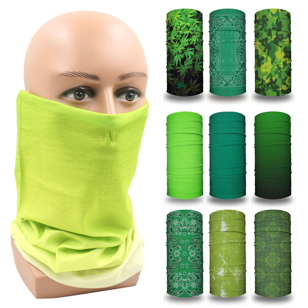 Running Gear Green - Bandana wajah hijau penutup mendaki leher