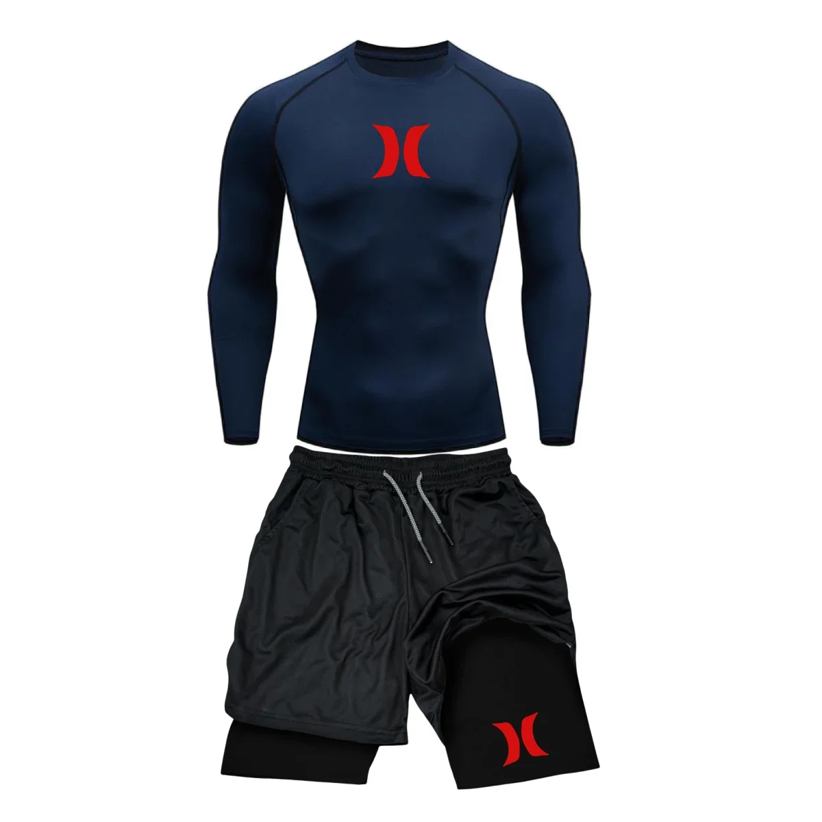 Running Jogging Gear - Setelan Lari Kompresi Pria Celana Ketat