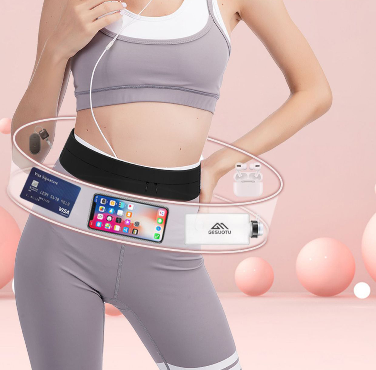 Tas Pinggang Lari dengan Botol - Running Jogging Gear ulasan dan harga