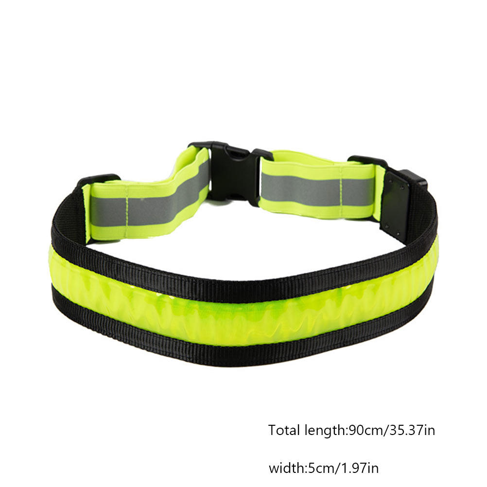 Sabuk Reflektif LED Isi Ulang  - Running Gear Green ulasan dan harga