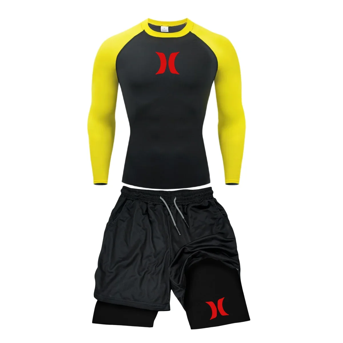 Setelan Lari Kompresi Pria Cel - Running Jogging Gear ulasan dan harga