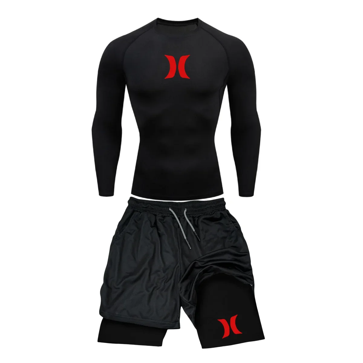Setelan Lari Kompresi Pria Cel - Running Jogging Gear ulasan dan harga